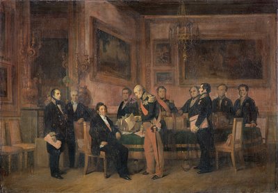 Raad van Ministers in de Tuilerieën ondertekenen de Wet van Regentschap, 15 augustus 1842, 1844 door Claude Jacquand